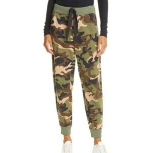 Veronica Beard Jeans Preslee Camo Sweatpants Joggers in Army Multi Size XL